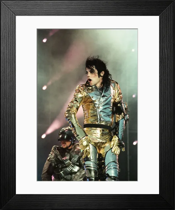 Framed Print : Michael Jackson seen here on stage at Sheffield 10th July 1997 Framed Print : Michael Jackson seen here on stage at Sheffield 10th July 1997