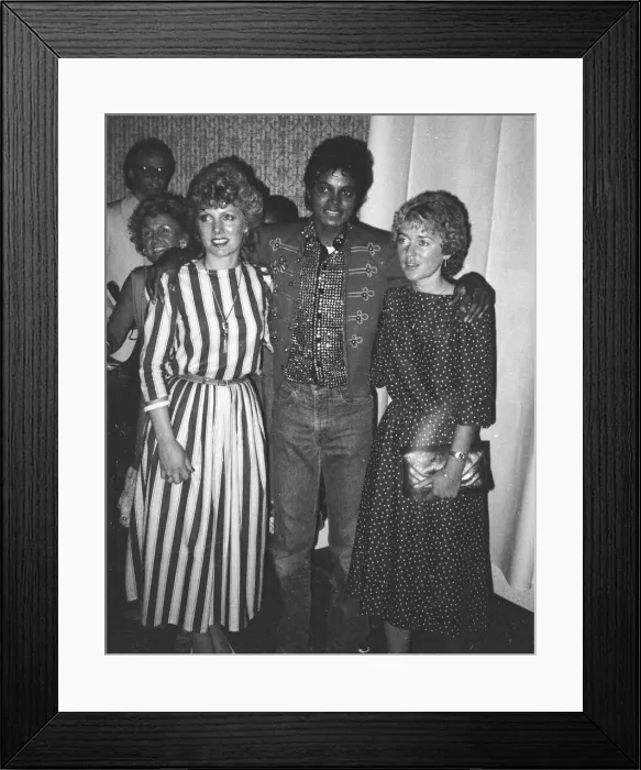 Framed Print : Susan Coburn and Valarie Bayfield seen here with Michael Jackdon