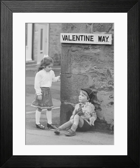 Framed Print : Valentines Craig Foggon aged 6 felt it was the right time to show his love for Framed Print : Valentines Craig Foggon aged 6 felt it was the right time to show his love for