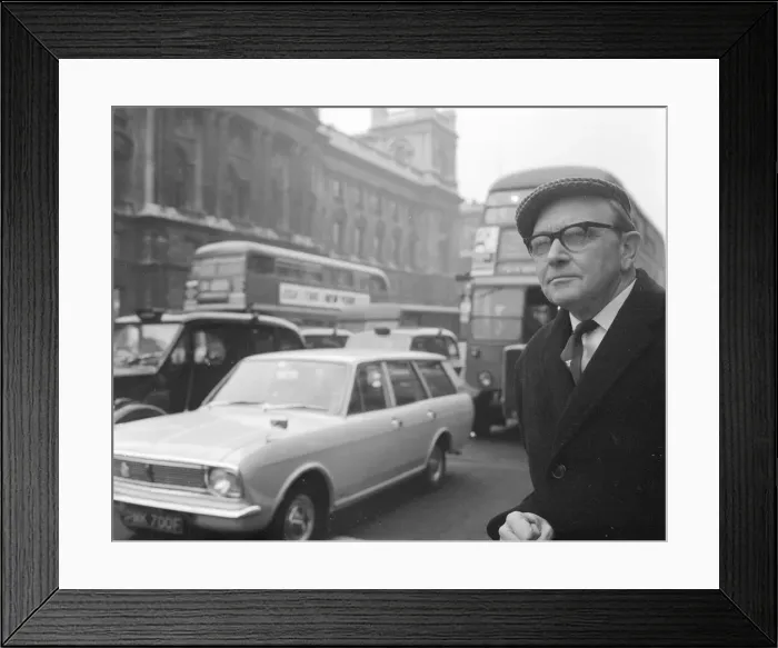 Framed Print : Mr Jack Jones of the Transport and General Workers Union wearimng a cloth cap which is