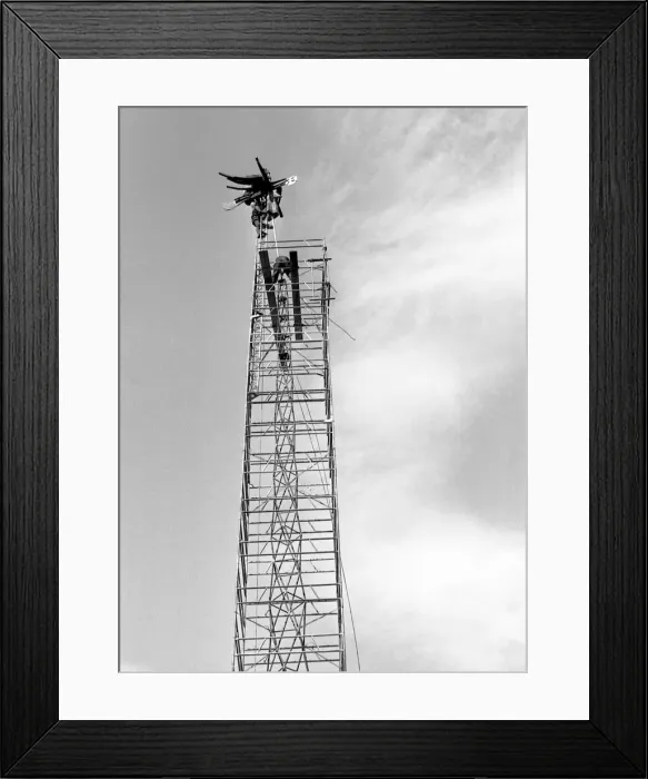 Framed Print : The last chapter in the three-year-old saga of Coventry Cathedrals new flying Cross Framed Print : The last chapter in the three-year-old saga of Coventry Cathedrals new flying Cross
