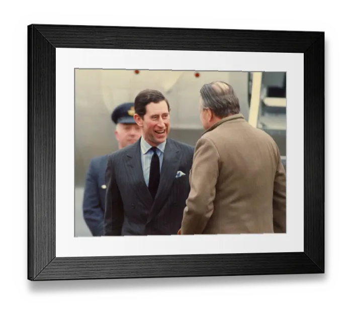 Framed Print : Prince Charles, The Prince of Wales during his visit to the North East 28 January 1991 Framed Print : Prince Charles, The Prince of Wales during his visit to the North East 28 January 1991