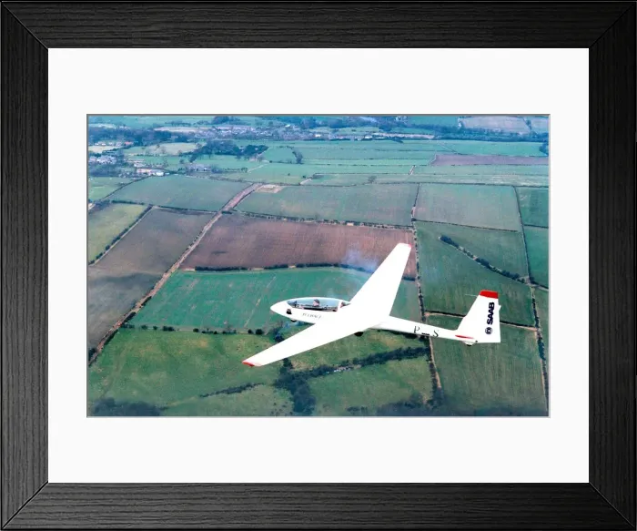 Framed Print : An aerial picture of a glider from the Northumbria Gliding Club in February 1995 Framed Print : An aerial picture of a glider from the Northumbria Gliding Club in February 1995