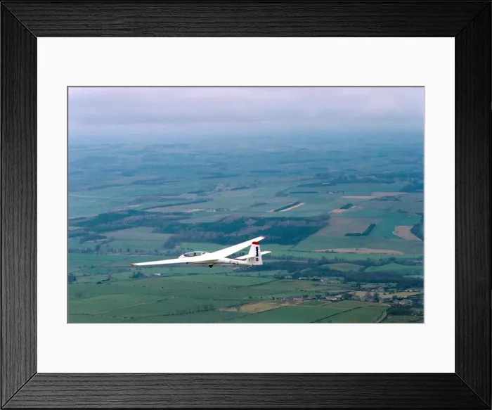 Framed Print : An aerial picture of a glider from the Northumbria Gliding Club in February 1995 Framed Print : An aerial picture of a glider from the Northumbria Gliding Club in February 1995