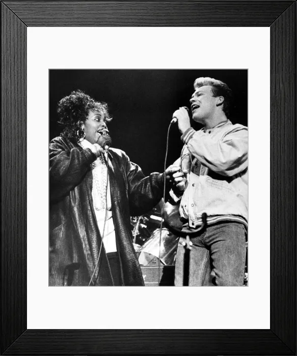Framed Print : Ali Campbell of UB40 and Ruby turner joined many bands who performed for free Framed Print : Ali Campbell of UB40 and Ruby turner joined many bands who performed for free