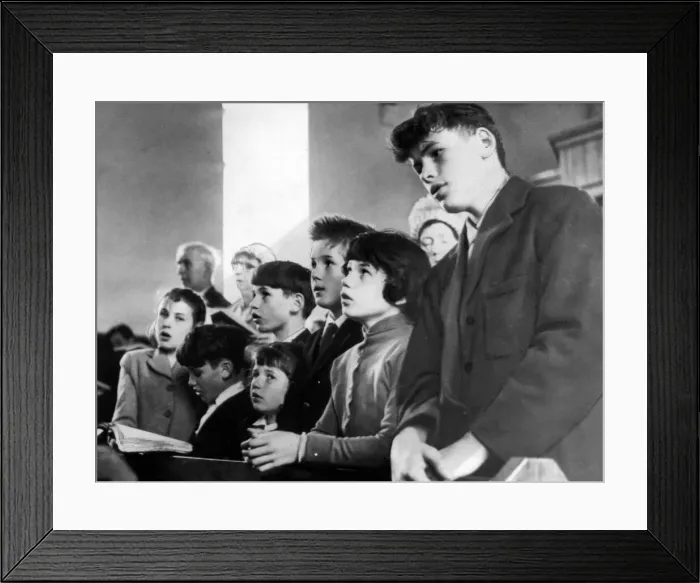 Framed Print : Tryweryn Valley - Children in the congregation at the last Harvest service at Capel Framed Print : Tryweryn Valley - Children in the congregation at the last Harvest service at Capel