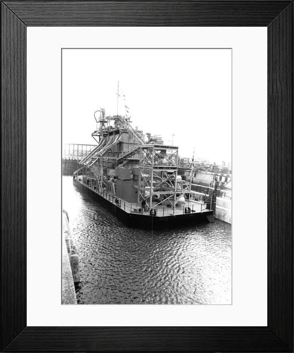 Framed Print : The launch of dredger Marinex at Blyth port, Northumberland 1 July 1970 Framed Print : The launch of dredger Marinex at Blyth port, Northumberland 1 July 1970