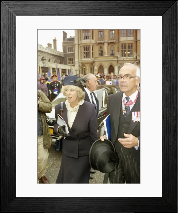 Framed Print : Camilla Parker Bowles seen here leaving Westminster Abbey following a service of Framed Print : Camilla Parker Bowles seen here leaving Westminster Abbey following a service of