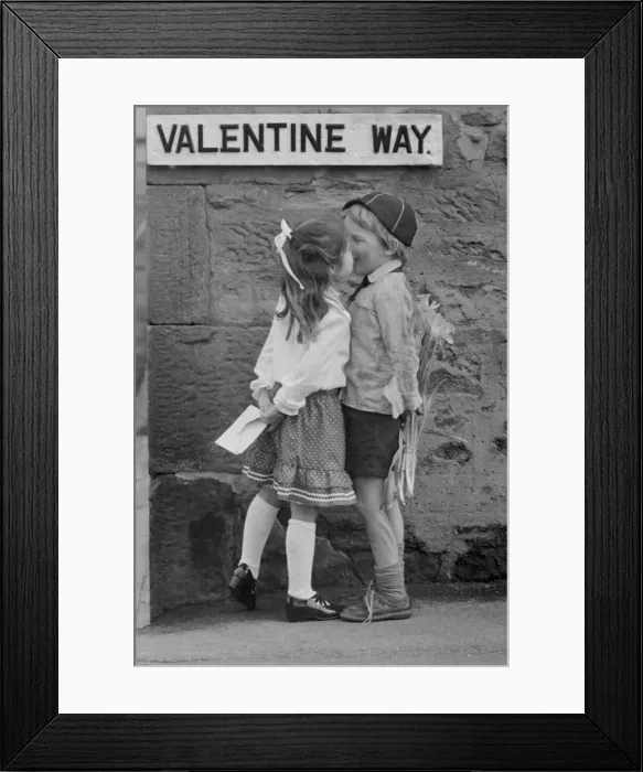 Framed Print : Valentines Craig Foggon aged 6 felt it was the right time to show his love for