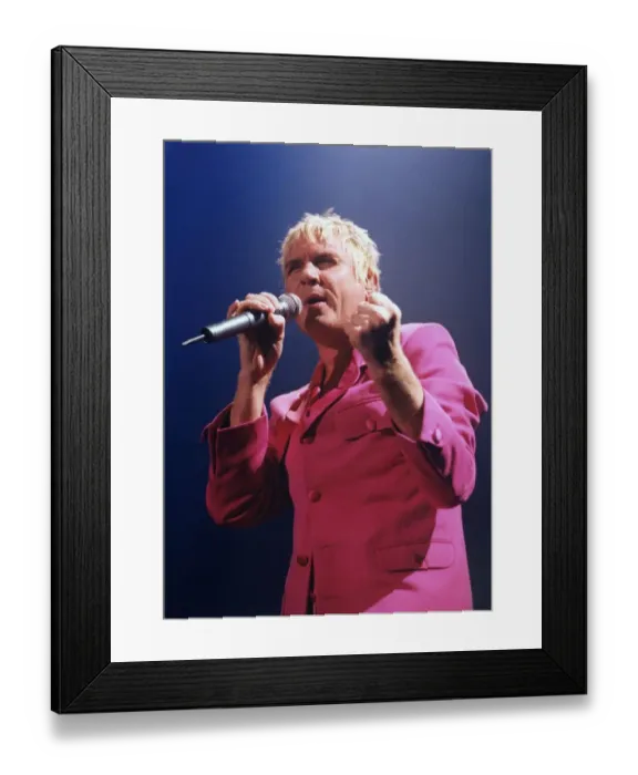 Framed Print : Simon Le Bon from the pop group Duran Duran in concert at the NEC, Birmingham