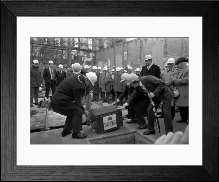Framed Print : Coins, stamps and copies of newspapers - an edition of the Coventry Evening Telegrph Framed Print : Coins, stamps and copies of newspapers - an edition of the Coventry Evening Telegrph