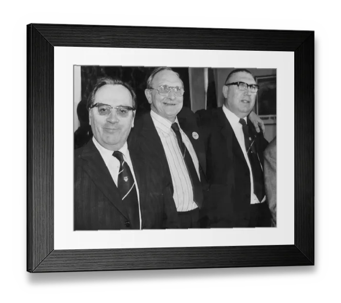 Framed Print : Moss Evans Delegate Transport and General Workers Union with Jack Jones