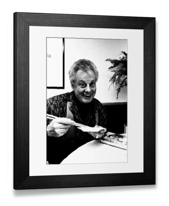 Framed Print : Entertainer Danny La Rue at a Newcastle restaurant signing copies of his autobiography Framed Print : Entertainer Danny La Rue at a Newcastle restaurant signing copies of his autobiography