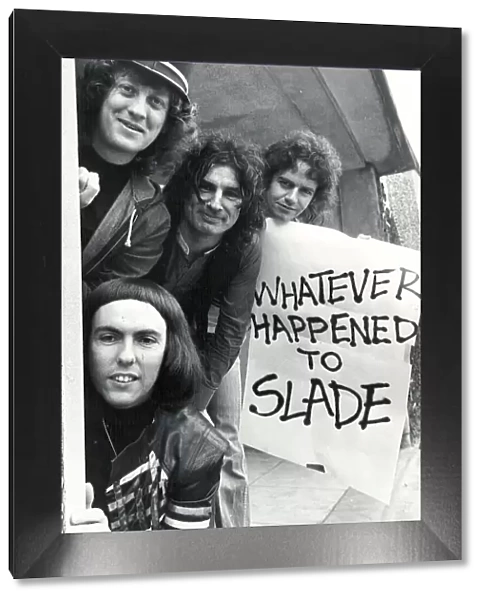 Glam Rock group. Slade L-R Noddy Holder, Dave Hill, Don Powell