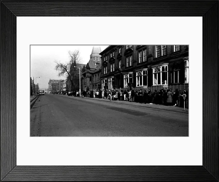 Framed Print : Newcastle City Hall was besieged by thousands of pop-crazy youngsters all clammouring for Framed Print : Newcastle City Hall was besieged by thousands of pop-crazy youngsters all clammouring for