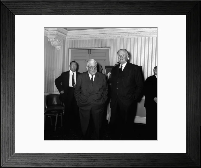 Framed Print : Daily Mirror chairman Cecil King with Lord Roy Thomson at Old Ben Luncheon at the Cafe Framed Print : Daily Mirror chairman Cecil King with Lord Roy Thomson at Old Ben Luncheon at the Cafe