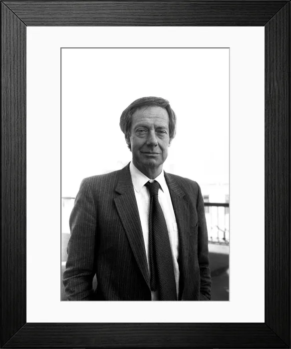 Framed Print : Film critic Barry Norman pictured on the roof of Thomson House Framed Print : Film critic Barry Norman pictured on the roof of Thomson House