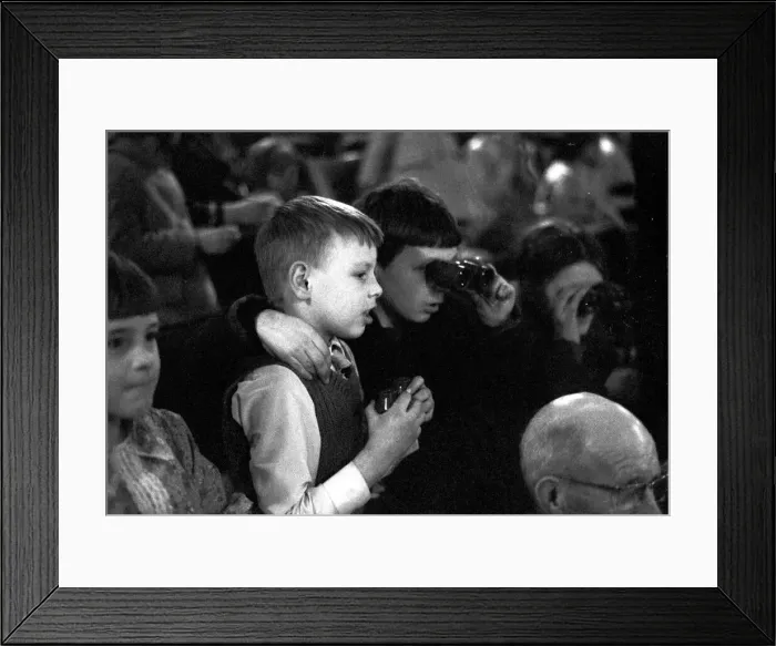 Framed Print : Children watching the pantomime Treasure Island at the Theatre Royal