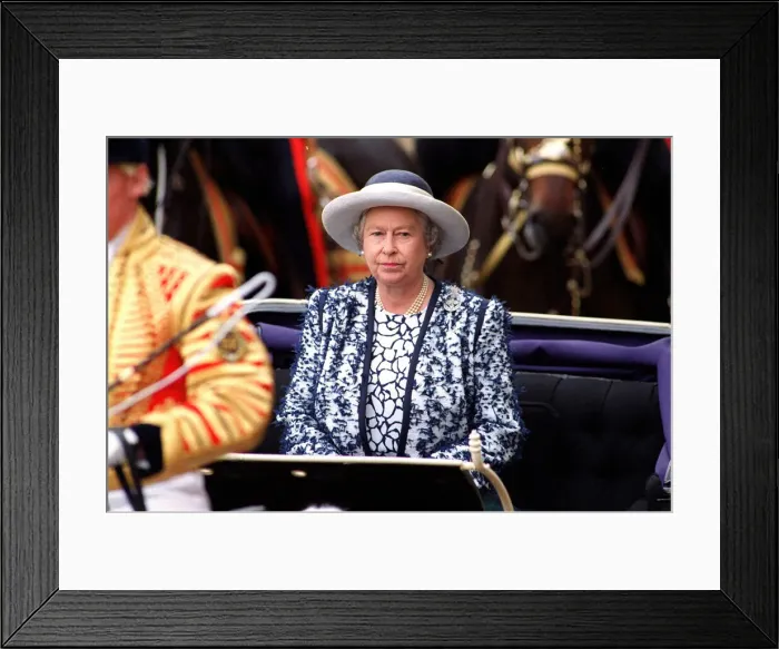Framed Print : The Queen watching the Trooping of the Colour. 13th June 1998