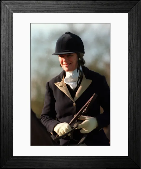 Framed Print : Camilla Parker Bowles horseriding. December 1997 Framed Print : Camilla Parker Bowles horseriding. December 1997