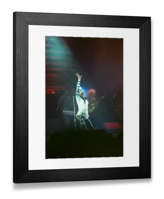 Framed Print : Michael Jackson seen here after perforiming on stage at Wembley during the Bad concert Framed Print : Michael Jackson seen here after perforiming on stage at Wembley during the Bad concert
