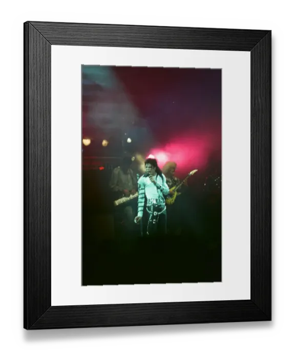 Framed Print : Michael Jackson seen here after perforiming on stage at Wembley during the Bad concert Framed Print : Michael Jackson seen here after perforiming on stage at Wembley during the Bad concert