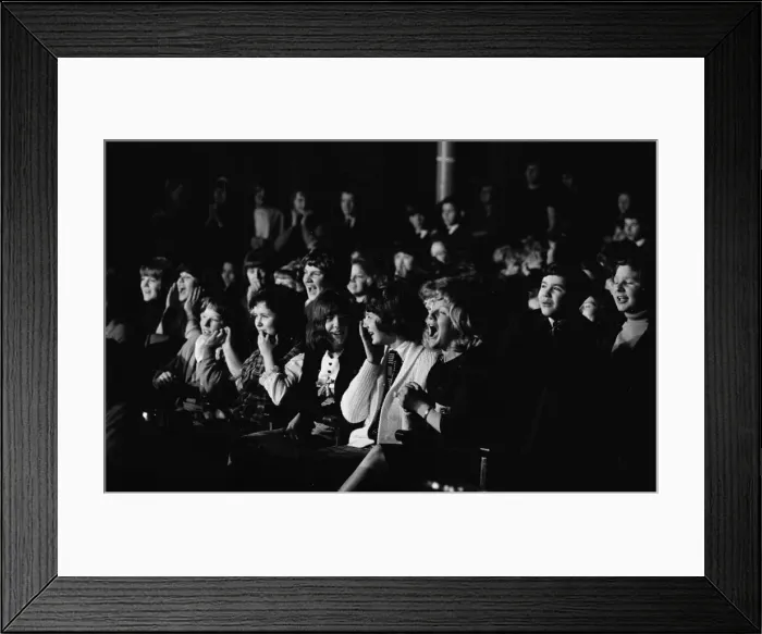 Framed Print : Fans watching The Beatles filming the finale for A Hard Days Night Framed Print : Fans watching The Beatles filming the finale for A Hard Days Night