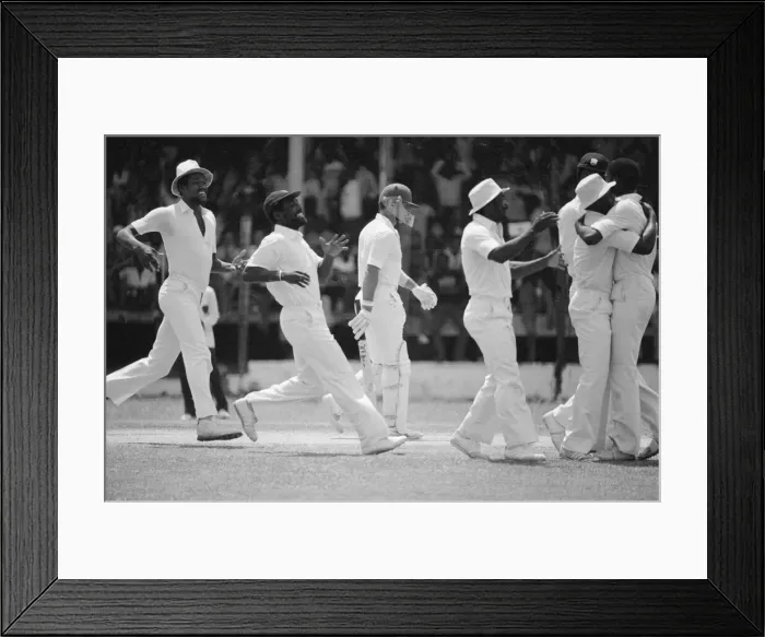 Framed Print : England in West Indies 1981. Geoff Boycott is dismissed. 26th May 1981 Framed Print : England in West Indies 1981. Geoff Boycott is dismissed. 26th May 1981