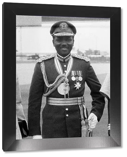 General Yakuba Gowon President of Nigeria seen here during his state visit to Britain