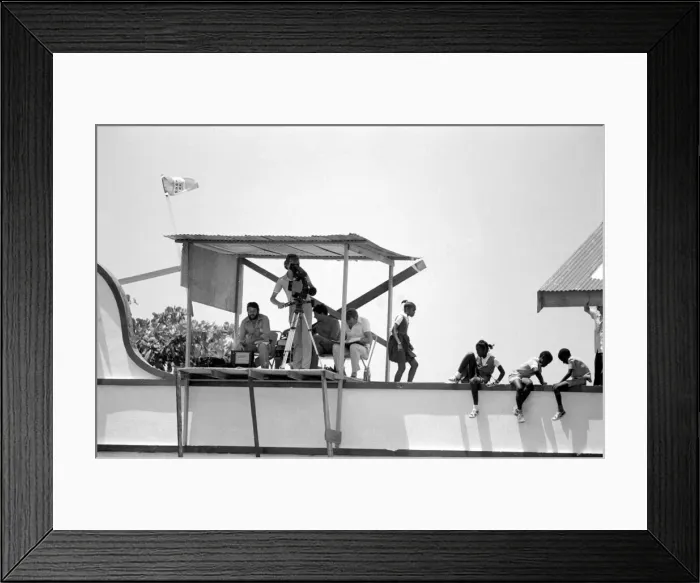 Framed Print : England in West Indies 1981. Media centre Framed Print : England in West Indies 1981. Media centre