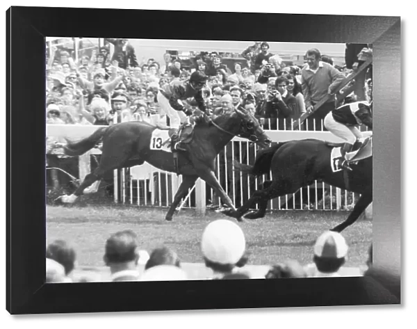 Mill Reef and Geoff Lewis (17) seen here winning Britains premier classic '