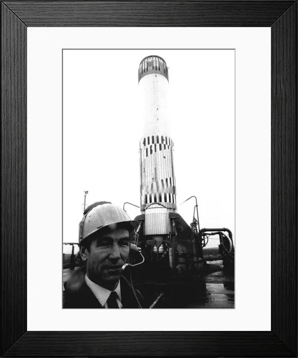 Framed Print : The Blue Streak F11 is tested at the Spadeadam rocket site beside Gilsland