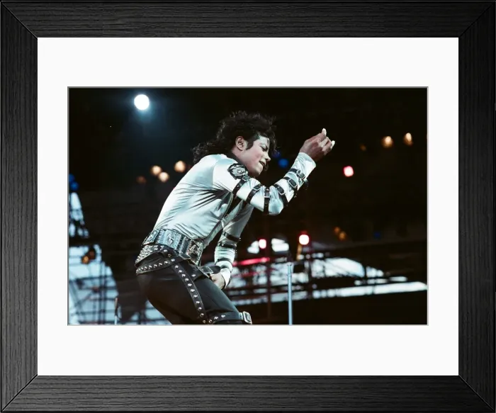 Framed Print : Michael Jackson seen here in concert at Roundhay Park. 29th July 1988 Framed Print : Michael Jackson seen here in concert at Roundhay Park. 29th July 1988