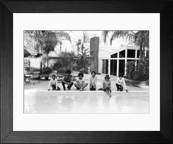 Framed Print : The Jackson Five at home in Los Angeles. 23rd February 1973
