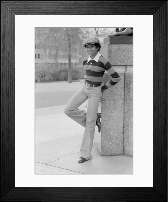 Framed Print : Randy Jackson of the Jackson Five pop group poses in Hyde Park