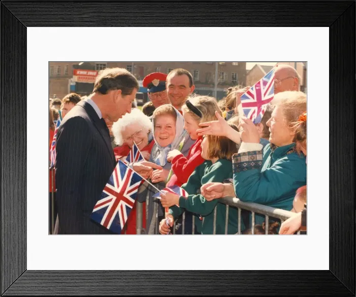 Framed Print : Prince Charles, The Prince of Wales during his visit to the North East 2 April 1996 -