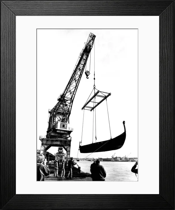 Framed Print : A Viking longboat arriving on the river Tyne for the Newcastle Regatta in July 1980 Framed Print : A Viking longboat arriving on the river Tyne for the Newcastle Regatta in July 1980