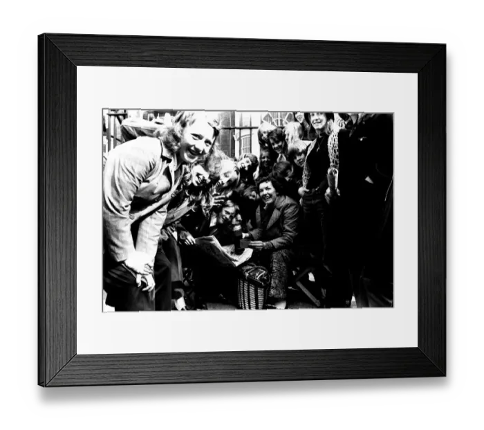 Framed Print : Newcastle City Hall was besieged by thousands of pop-crazy youngsters all clammouring for Framed Print : Newcastle City Hall was besieged by thousands of pop-crazy youngsters all clammouring for