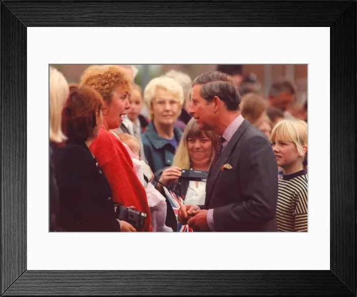 Framed Print : Prince Charles, The Prince of Wales during his visit to the North East 2 April 1996 - Framed Print : Prince Charles, The Prince of Wales during his visit to the North East 2 April 1996 -