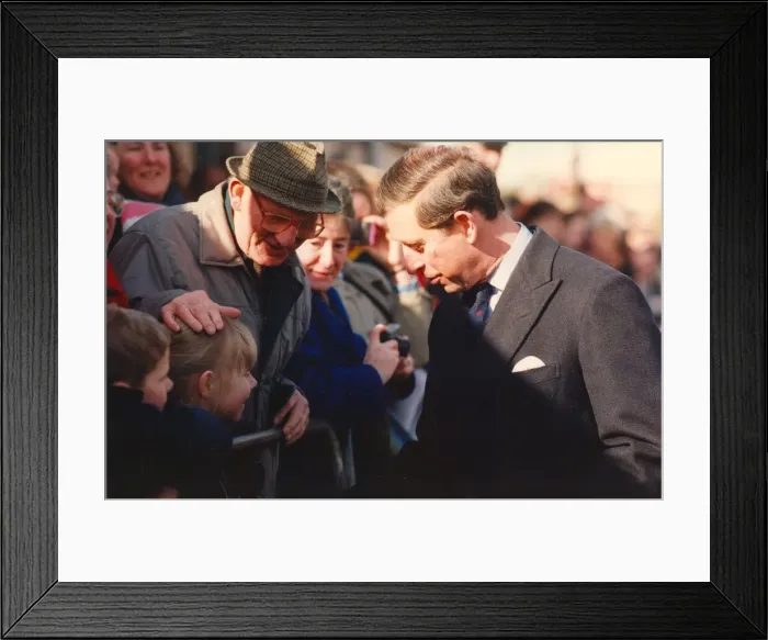 Framed Print : Prince Charles, The Prince of Wales during his visit to the North East 2 April 1996 -