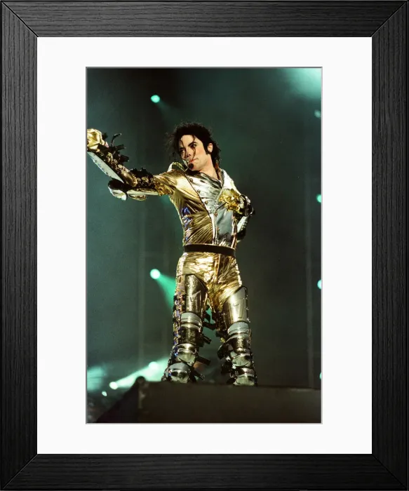 Framed Print : Michael Jackson seen here on stage at Sheffield 10th July 1997 Framed Print : Michael Jackson seen here on stage at Sheffield 10th July 1997