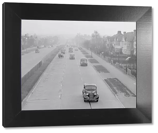 Traffic on the Kingston By-pass 13th April 1958 Local Caption watscan