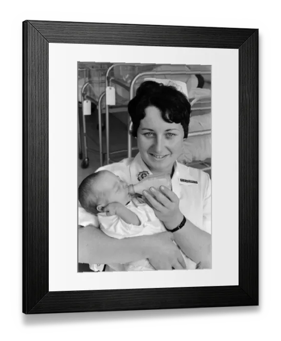 Framed Print : Gertrude Finn, newborn aged 1 week, daughter of John Finn & Gertrude Finn Framed Print : Gertrude Finn, newborn aged 1 week, daughter of John Finn & Gertrude Finn