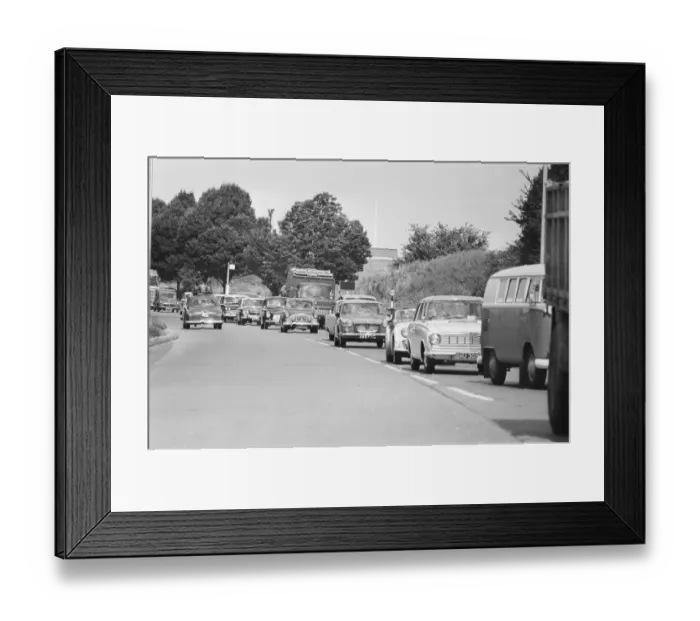 Framed Print : Congestion in South London shot for 1964 traffic feature for Daily Herald Framed Print : Congestion in South London shot for 1964 traffic feature for Daily Herald