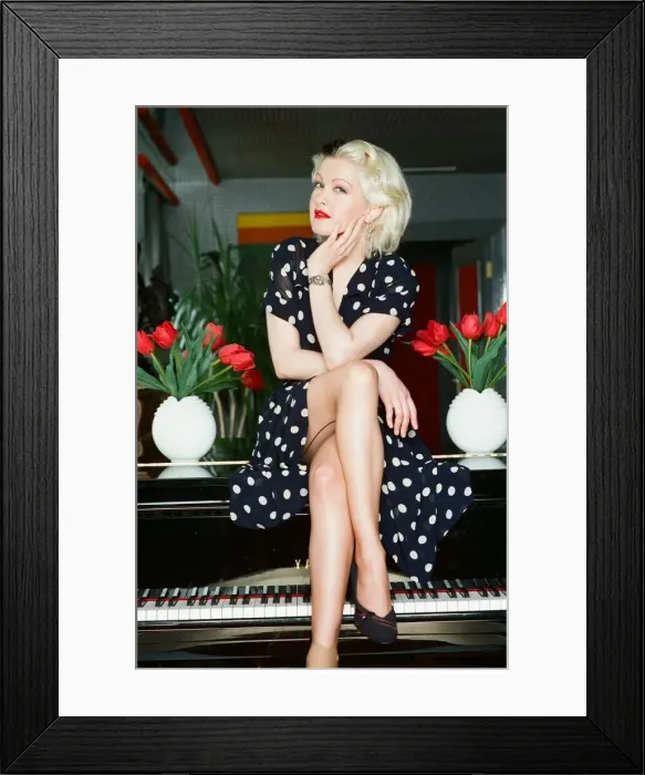 Framed Print : Cyndi Lauper american singer May 1989. Cyndi is in Britain to