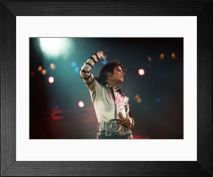 Framed Print : Michael Jackson seen here in concert at Wembley. 26th August 1988