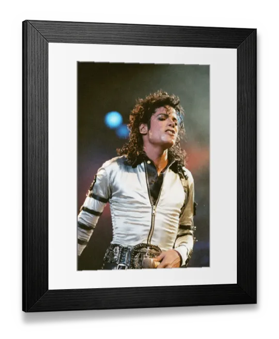 Framed Print : Michael Jackson seen here in concert at Milton Keynes. 10th September 1988 Framed Print : Michael Jackson seen here in concert at Milton Keynes. 10th September 1988