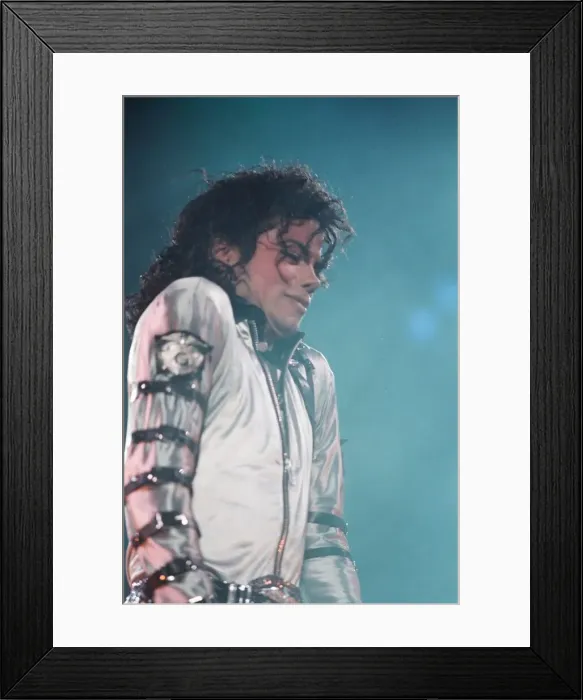Framed Print : Michael Jackson seen here in concert at Wembley. 26th August 1988