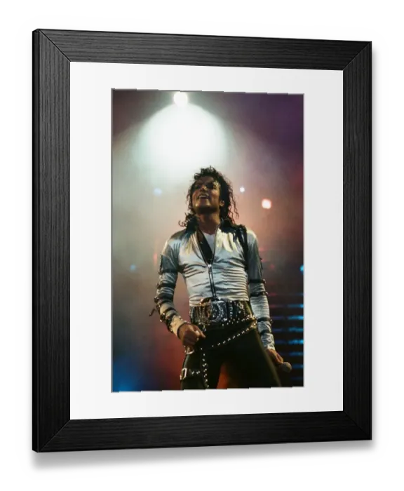 Framed Print : Michael Jackson seen here in concert at Milton Keynes. 10th September 1988 Framed Print : Michael Jackson seen here in concert at Milton Keynes. 10th September 1988