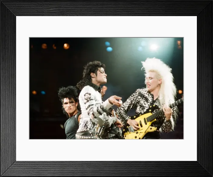 Framed Print : Michael Jackson seen here in concert at Milton Keynes. 10th September 1988 Framed Print : Michael Jackson seen here in concert at Milton Keynes. 10th September 1988